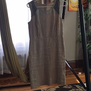 Linen with light beading embellishment dress
